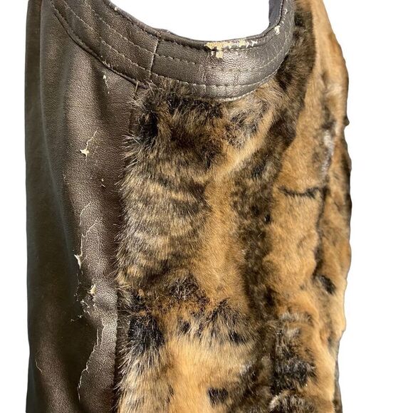 Big Chill Brown - Tan Faux Fur Vest Size S - Picture 3 of 9